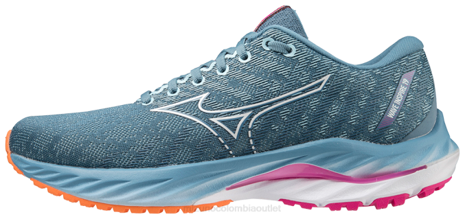 Mizuno zapatilla para correr wave inspire 19 mujer zapatos deslumbrante azul-blanco (5b00) 668F52 - Image 1