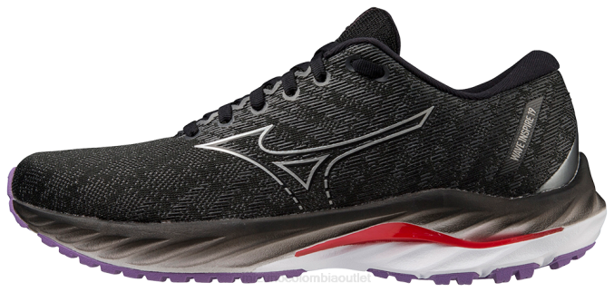 Mizuno zapatilla para correr wave inspire 19 mujer zapatos negro-plata(9073) 668F54 - Image 1