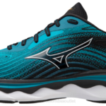 Mizuno zapatilla para correr wave sky 6 hombres zapatos esmalte azul-blanco (eb00) 668F72